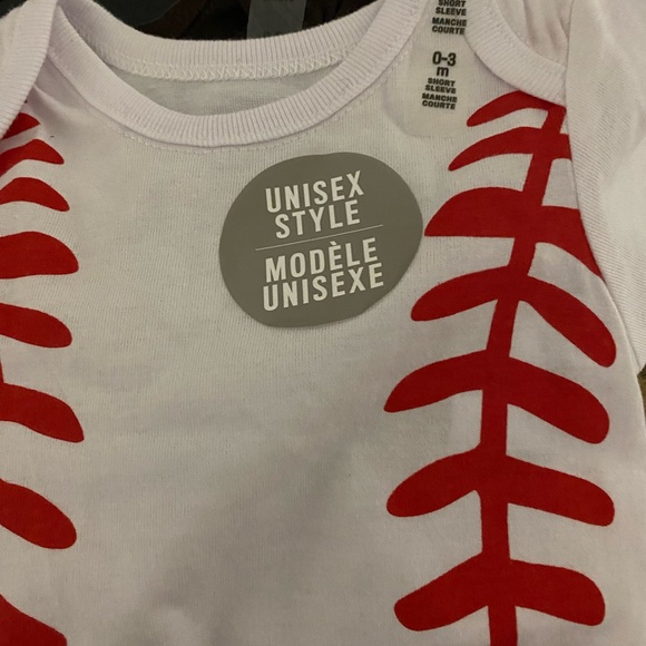 NWT Unisex Football + Baseball Themed Onesies - Picture 3 of 4
